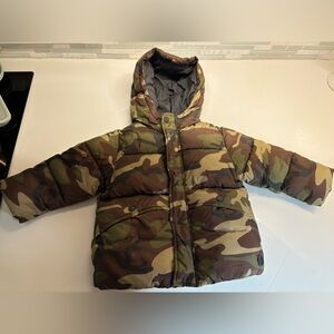 Zara Camo Puffer Jacket Toddler 18-24 months